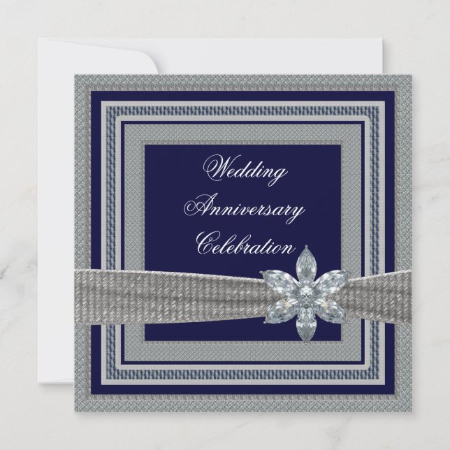Elegante invitación a la fiesta del aniversario (Anverso)