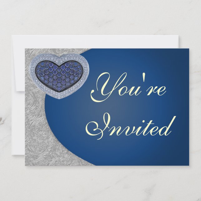 Elegante invitación a la fiesta del corazón con jo (Anverso)