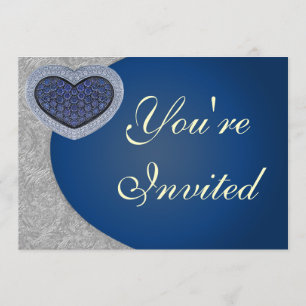 Elegante invitación a la fiesta del corazón con jo