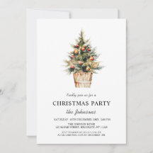 Elegante invitación a la fiesta navideña