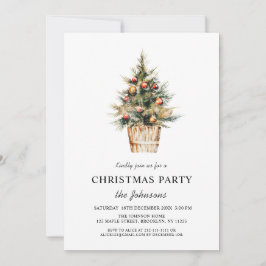 Elegante invitación a la fiesta navideña