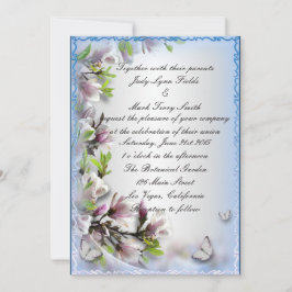 Elegante Invitación A La Flora Morada Y A La Marip