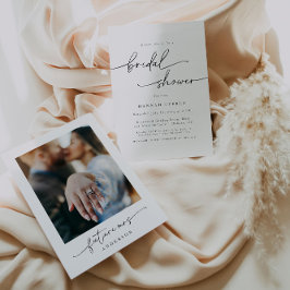 Elegante Invitación a la foto de la ducha de novia