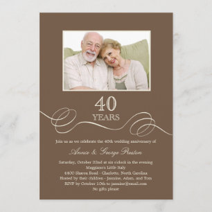 Elegante Invitación a la foto del aniversario de S