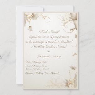 Elegante invitación a la Gala de Moda de oro de fl