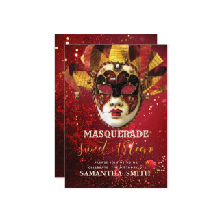 Elegante invitación a la mascarada