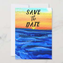 Elegante Invitación a la playa de las olas del océ