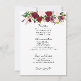 Elegante Invitación a la recepción de la boda de R