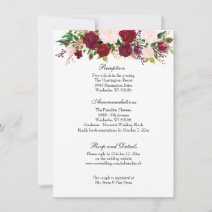 Elegante Invitación a la recepción de la boda de R