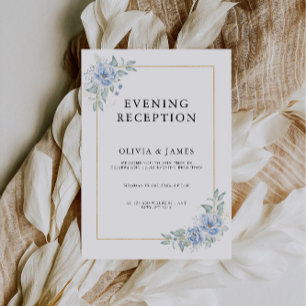 Elegante Invitación a la Recepción de la Noche Azu