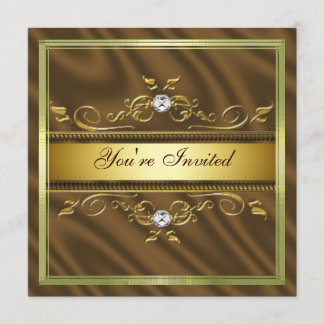 Elegante Invitación a la seda/satén color chocolat