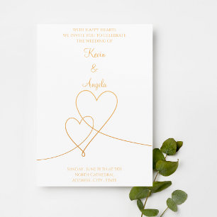 Elegante Invitación a la Semilla Minimalista dorad