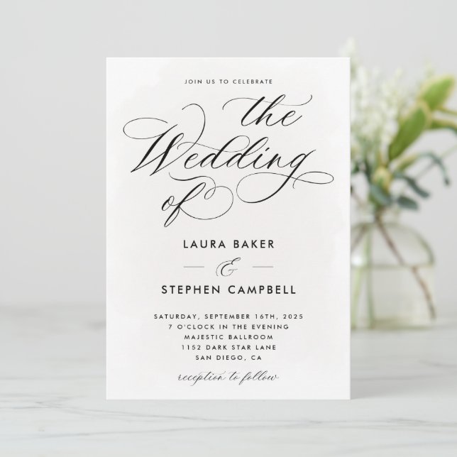 Elegante invitación a la tipografía (Anverso de pie)