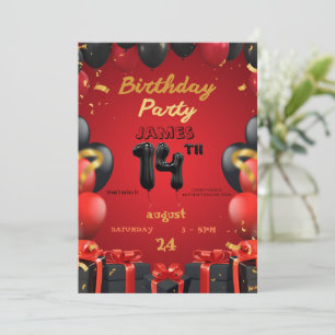 Elegante invitación a los 14 años