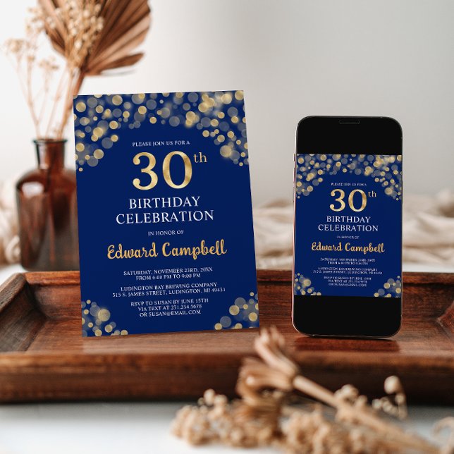 Elegante invitación a los 30 años de la Marina Azu (Subido por el creador)