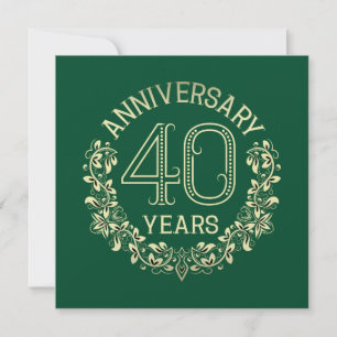 Elegante invitación a los 40 años