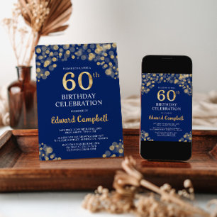 Elegante invitación a los 60 años de la Marina Azu