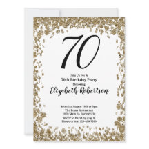 Elegante Invitación a los 70 Años con Secuencias d