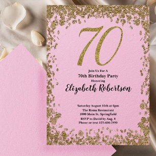 Elegante Invitación a los 70 Años con Secuencias d