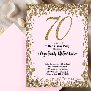 Elegante Invitación a los 70 Años con Secuencias d