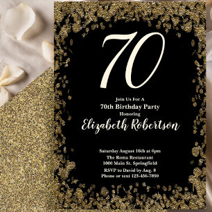 Elegante Invitación a los 70 Años con Secuencias d