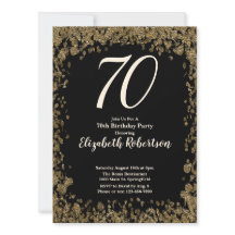 Elegante Invitación a los 70 Años con Secuencias d