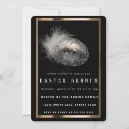 Elegante invitación a los huevos de Pascua Negra