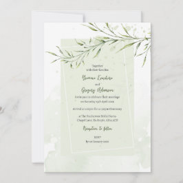Elegante invitación a matrimonio de bifurcación de