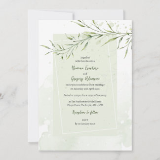 Elegante invitación a matrimonio de bifurcación de