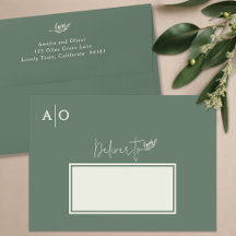 Elegante invitación a matrimonio de ramas de olivo