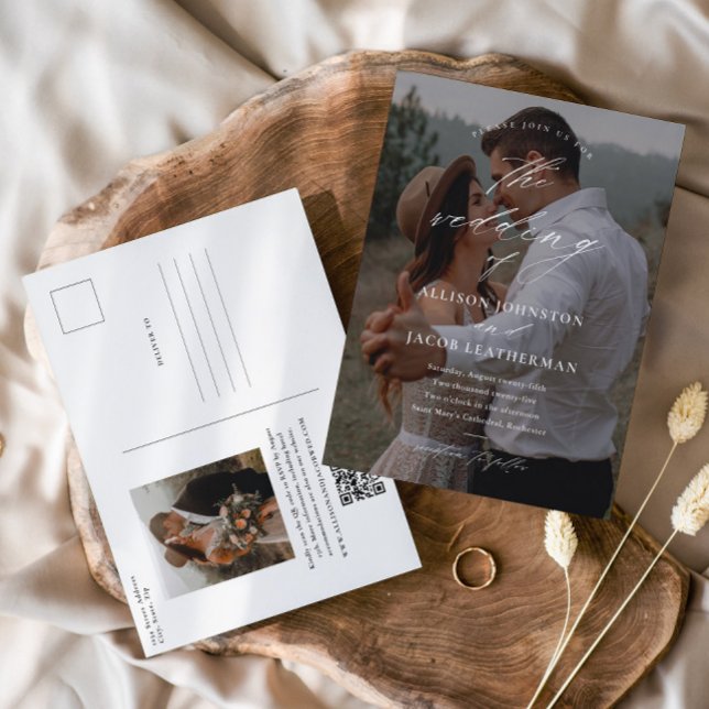 Elegante Invitación a matrimonio fotográfico con c (Subido por el creador)