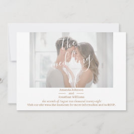 Elegante invitación a matrimonio fotográfico Perso