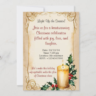 Elegante invitación a Navidades de Velas y Huelgas