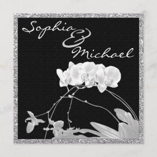 Elegante invitación a participar en orquídeas