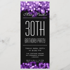 Elegante invitación a partido Luces esparcen morad