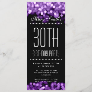 Elegante invitación a partido Luces esparcen morad