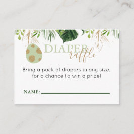 Elegante Invitación a Raffle de Diaper de Dinosaur