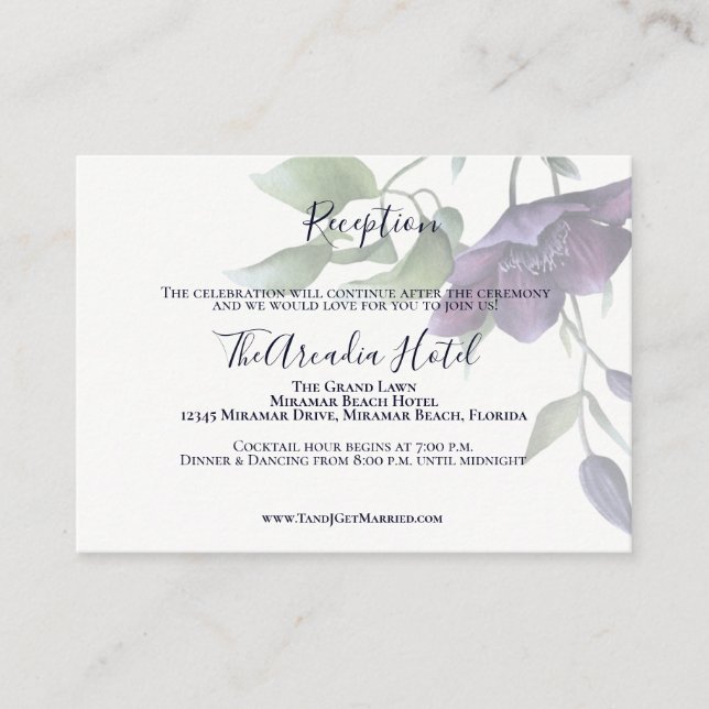 Elegante invitación a recepción azul de la Marina  (Anverso)
