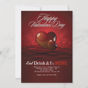 Elegante invitación a San Valentín