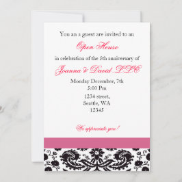 Elegante invitación a una fiesta corporativa rosa