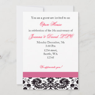 Elegante invitación a una fiesta corporativa rosa
