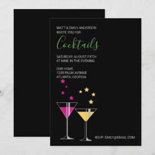 Elegante invitación a una fiesta de cócteles
