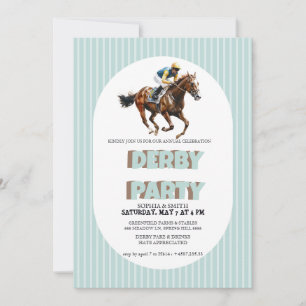 Elegante invitación a una fiesta de Derby para car
