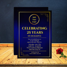 Elegante invitación al aniversario corporativo de