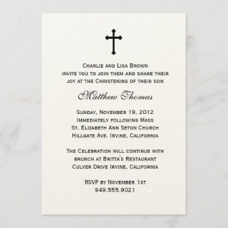 Elegante invitación al bautismo