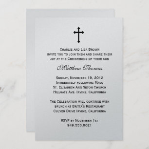 Elegante invitación al bautismo