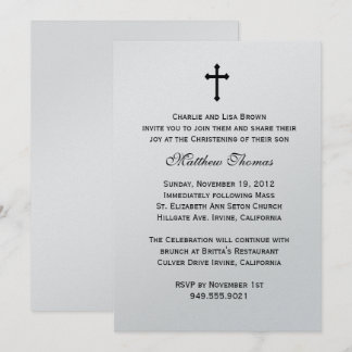 Elegante invitación al bautismo