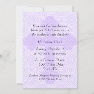 Elegante invitación al bautismo cruzado Personaliz