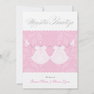 Elegante invitación al bautismo| Nuestro Bautizo