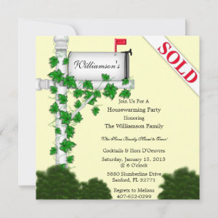 Elegante Invitación al Calentamiento de Casa